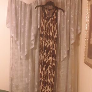 Long silk dress racerback